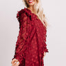 Cute Collab Shift Dress In Wine Image - 1