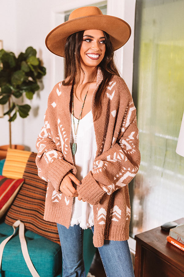 Campfires And Friends Cardigan In Mocha Image - 3
