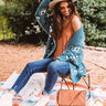 Campfires And Friends Cardigan In Teal Image - 1
