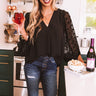 Sweet Poem Shift Top In Black Image - 1
