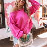 Cabin Vacay Sweater In Pink Image - 1