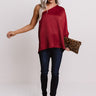 On Tour Shift Top In Crimson Image - 1