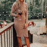 True Feelings Ribbed Midi In Iced Latte Image - 1