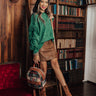 Cozy With You Cable Knit Sweater in Hunter Green Image - 1