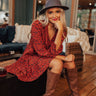 Vermont Visit Shift Dress In Rust Image - 1