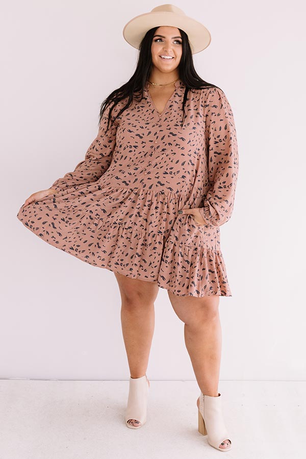 Vermont Visit Shift Dress In Rustic Rose Curves Image - 1