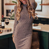True Feelings Ribbed Midi In Dark Grey Image - 1