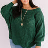 September Morning Knit Sweater In Hunter Green   Curves Image - 1