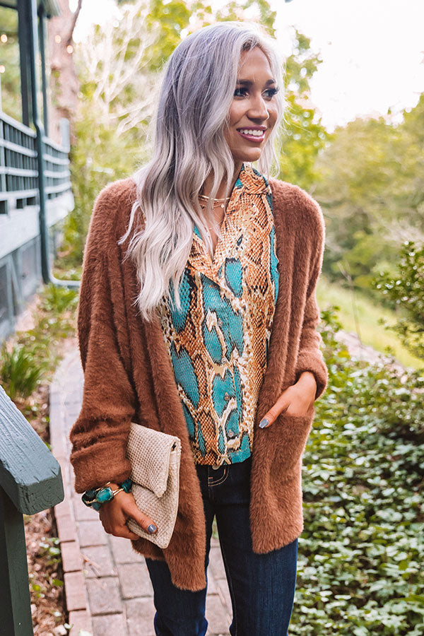 Fall Getaway Ultra Soft Cardigan in Cinnamon