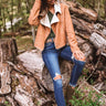 Fall Session Faux Suede Jacket In Camel Image - 1