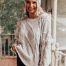 Cozy With You Cable Knit Sweater in Grey Image - 1