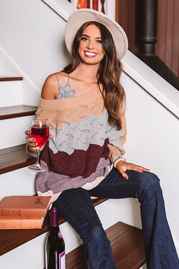 September Morning Knit Sweater In Iced Latte Image - 1
