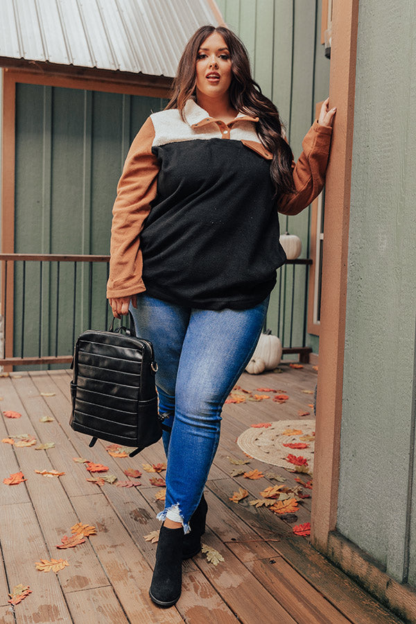 Cabins And Cozy Pullover In Black   Curves Image - 1