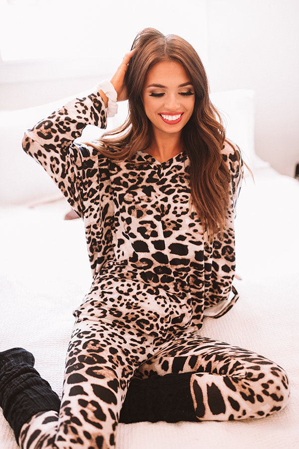 Cozy And Fabulous Leopard Shift Top In Brown Image - 1
