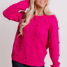 Undercover Sweetness Knit Sweater In Fuchsia Image - 1