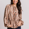 Vineyard Tour Snake Print Top Image - 1