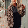 Vermont Brunch Leopard Shift Top In Black Image - 1