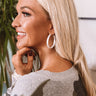 Prosecco Perfection Hoop Earrings In Silver Image - 1
