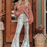 The Blakely High Waist Snake Print Flares Image - 1