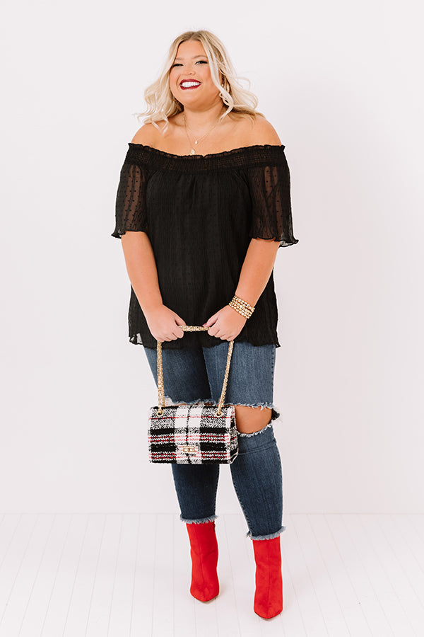 Pretty Little Lies Shift Top In Black   Curves Image - 2