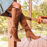 The Briella Faux Suede Knee High Boot In Brown Image - 1