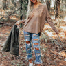 Hidden Trail Henley Top In Mocha Image - 1