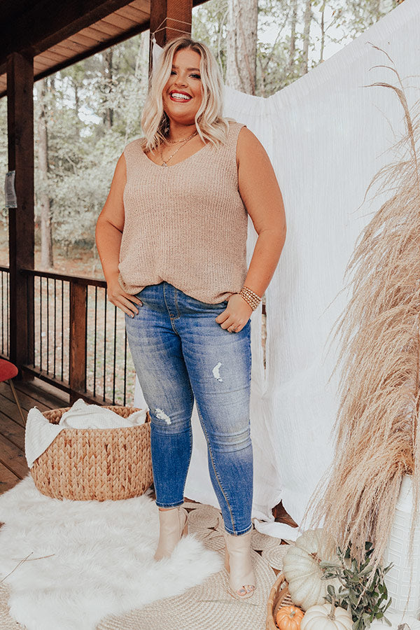 Close Knit Relationship Top In Iced Latte Curves