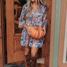 Soho Swooning Paisley Shift Dress In Blue Image - 1