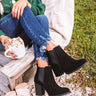 The Ollie Faux Suede Bootie In Black Image - 1