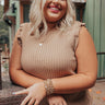Follow Your Arrow Top In Khaki Curves Image - 1