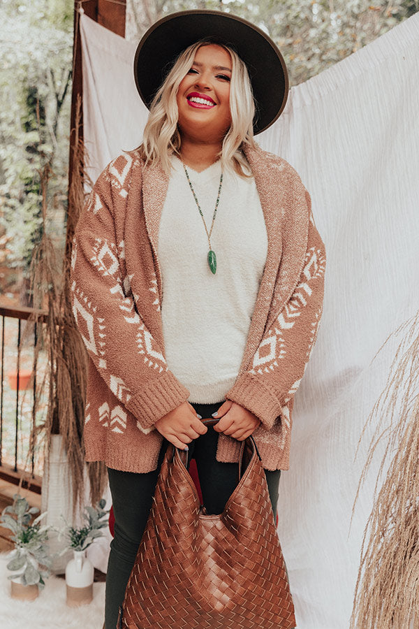 Campfires And Friends Cardigan In Mocha   Curves Image - 5