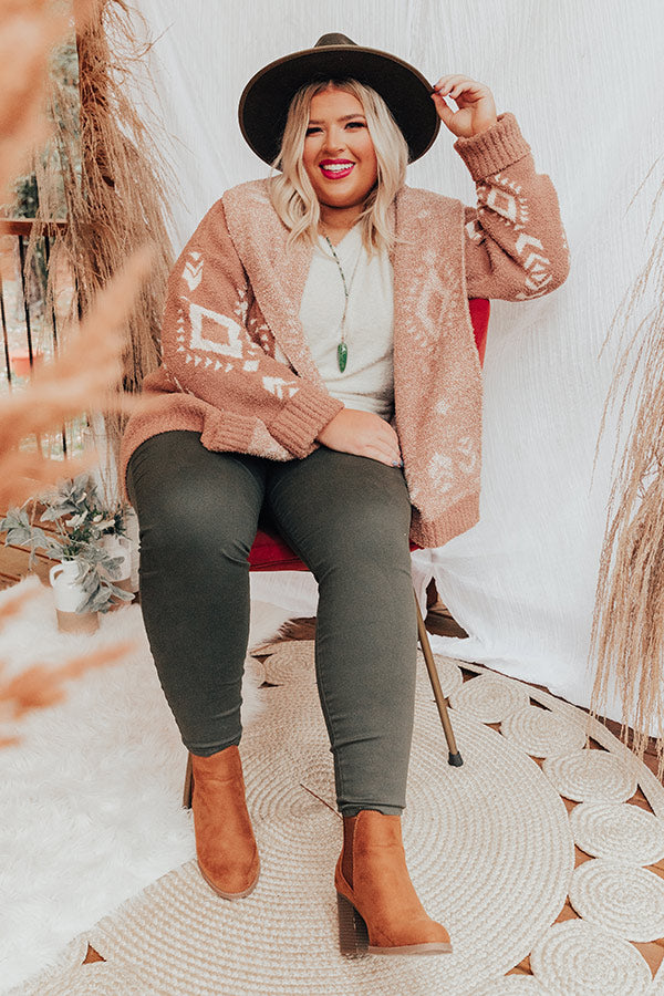 Campfires And Friends Cardigan In Mocha   Curves Image - 1