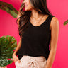Close Knit Relationship Top In Black Image - 1