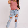 Good Connection Knit Top In Blush Image - 1
