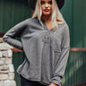 Hidden Trail Henley Top In Charcoal Image - 1