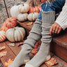 Cozy Surroundings Thigh High Socks In Pear Image - 1