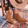The Ada Faux Suede Bootie In Brown Image - 1