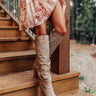 The Gracelynn Faux Leather Thigh High Boot In Warm Taupe Image - 1