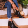 The Ada Faux Leather Bootie In Black Image - 1