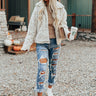 Fireside Cozy Leopard Plush Jacket Image - 1
