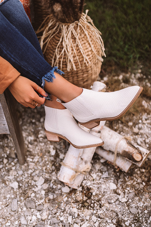 The Ada Faux Leather Bootie In Stone Image - 1