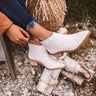 The Ada Faux Leather Bootie In Stone Image - 1