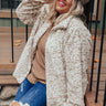 Fireside Cozy Leopard Plush Jacket Curves Image - 1