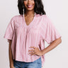The Lucky One Babydoll Top In Blush Image - 1