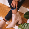The Moira Faux Leather Bootie In Blush Image - 1