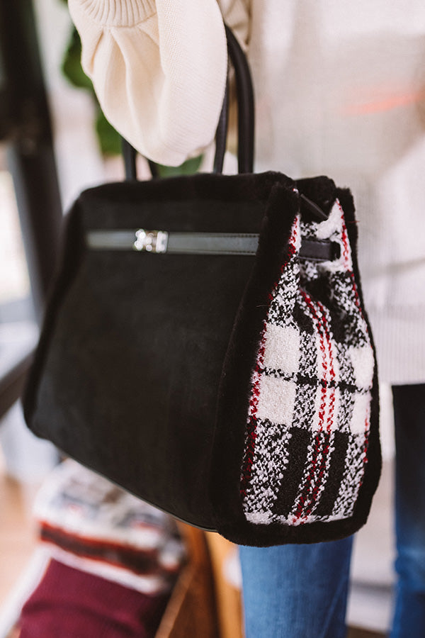 Let Me Know Faux Suede Tote