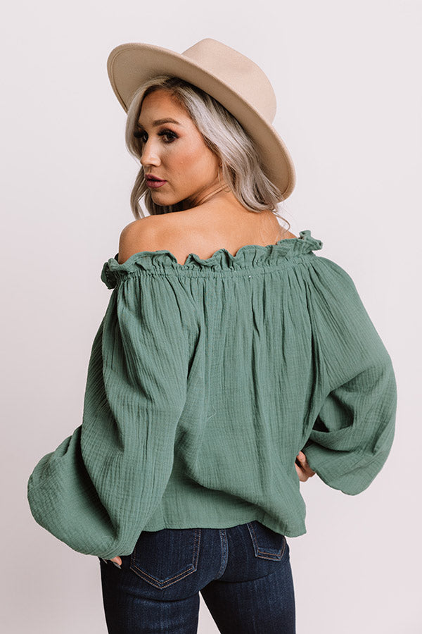 Lots Of Likes Shift Top In Emerald Image - 2