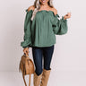 Lots Of Likes Shift Top In Emerald Image - 1
