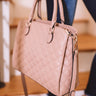 New York Fashion District Quilted Tote In Latte Image - 1