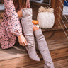 The Rosewood Thigh High Faux Suede Boot In Taupe Image - 1